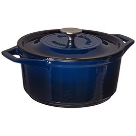 Swiss Diamond Enameled Cast Round Casserole (5 Qt) Sapphire Bleu, 9.75