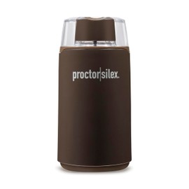 Proctor Silex Electric Coffee Grinder for Beans, Spices and More, Stainless Steel Blades, 12 Cups, Brown