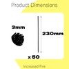 Increased Fire Black Oil Diffuser Sticks 50pcs 9in/23cm×0.118in/3mm Fragrance Refill