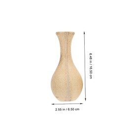Didiseaon Handcrafted Wood Vase Wooden Vase Desktop Decor Vintage Decor Flower Decor 3pcs Dry Flower Holder Handcrafted Wood Vase Small Vase Blank Vase Desktop Vase Materials Brown Child