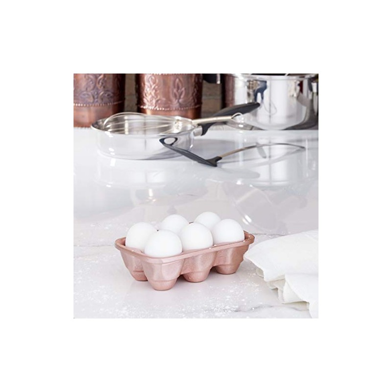 Rose Gold Aluminum 6 Egg Tray