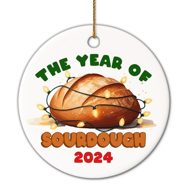 TODOLIA (String Included) 2024 The Year of Sourdough Christmas Ornament,