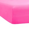 Sfoothome Hot Pink Fitted Sheet, 14 Inch Pocket Deep, Microfiber