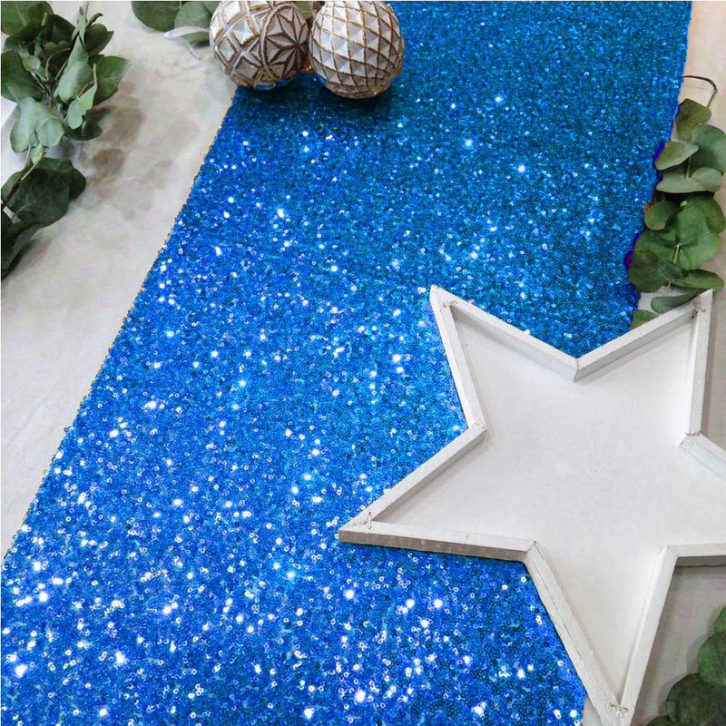 Time to Sparkle 12x108inch Glitter Sequin Table Runner Chair Sashes