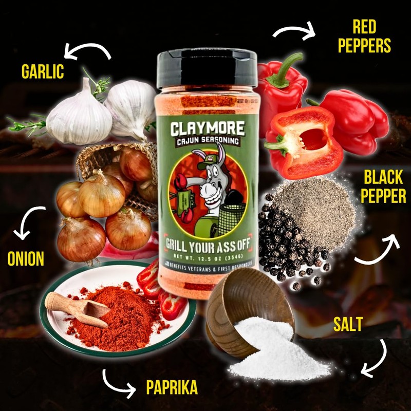 GYAO Claymore Cajun Seasoning – 12.5oz Spicy Blend for Meats