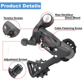 Bike Rear Derailleur, 7/8/9,10,11 Speed Mountain Bike Rear Derailleur, 7/8/9/10 Speed Road Bike Rear Derailleur, Direct Mount Rears Derailleurs(Mountain Bike-7/8/9 speed)