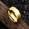 King Will 8mm Basic Wedding Ring For Men Gold Electroplated