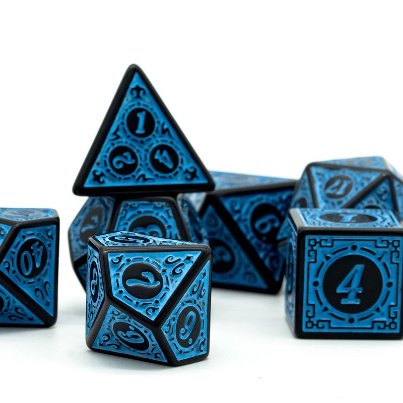 Cusdie 7Pcs/Set DND Dice Set D&D Polyhedral Dice for TTRPG