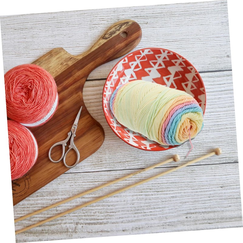 LALAFINA Rainbow Cotton Yarn 5-ply DIY Rope Soft Acrylic Blend