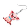 YAYAKO Pink Pig Earrings Dangle Acrylic Cute Piggy Gifts for