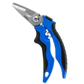 LABEAR- 7" Angled Electricians Shears, Multi-function Wire Cable Cutting Shears