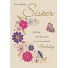 Traditional Birthday Card Sister - 9 x 6 inches -