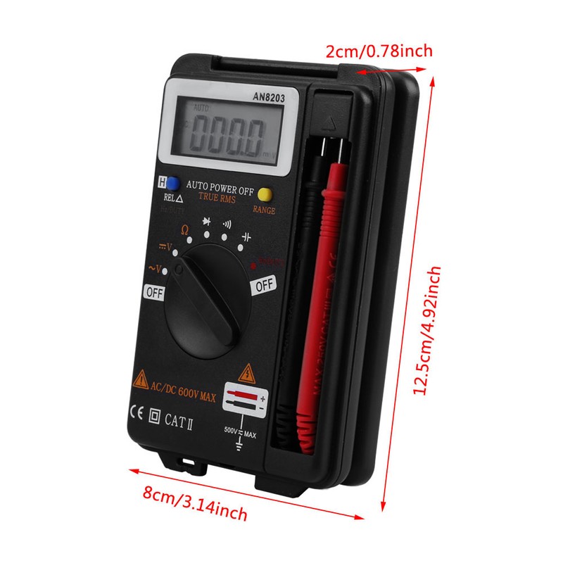 ANENG AN8203 Digital Multimeter AC/DC Voltmeter Ohm Meter LCD Display
