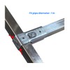 2 Pcs 1" x 1" 2 Way End Rails Square