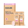 BLUELAND Bathroom Cleaner, 4-Pack Refill, Eucalyptus Mint Scent, Eco-Friendly Cleaning