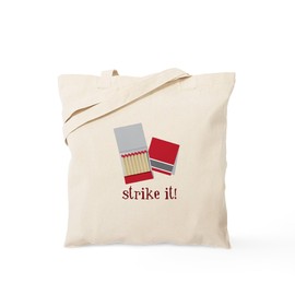 CafePress Strike Matches Tote Bag Reusable Natural Beige Canvas Shopping Bag