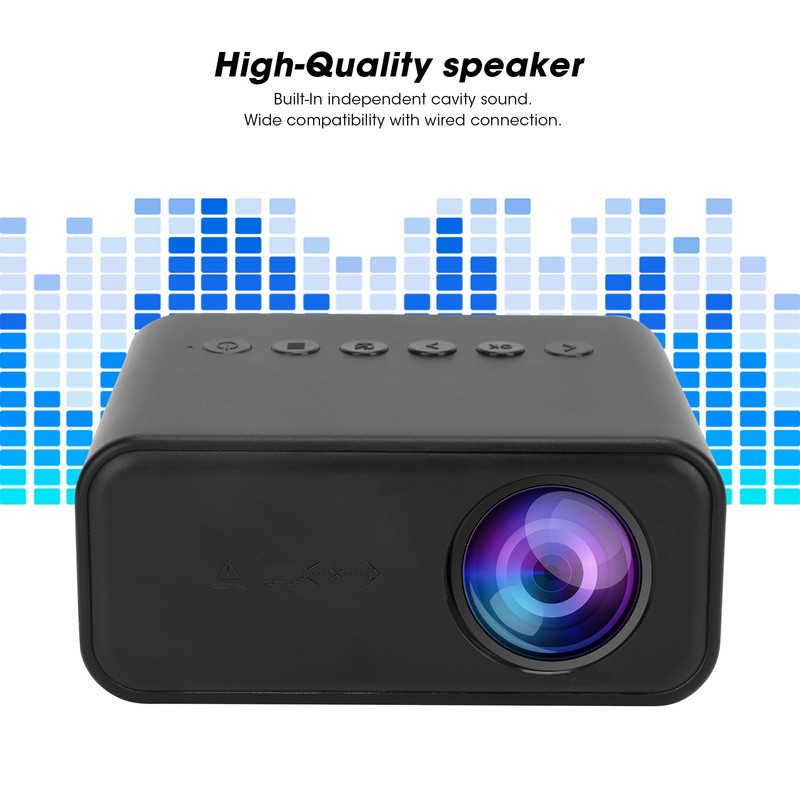YT500 Mini Projector Portable Movie Projector with Audio and Video/USB/Memory