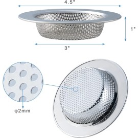 Honmein 2 Pcs Sink Strainer for Most Kitchen Sink Drain Basket