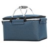 Picnic Bag Foldable Picnic Basket Insulated Comfortable Handle Ice Pockets