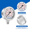 MEASUREMAN Pressure Gauge, 0-1000 PSI/kPa, Glycerin Filled, 1/4 NPT Lower