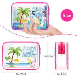 Funny Sea Lovers Gifts for Women Girls Makeup Bag Beach Lover Gift Weekend Gift Vacation Travel Gift for Girls Teen Beach Themed Gifts Birthday Christmas Graduation Gift Travel Cosmetic Pouch