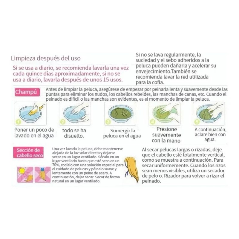 ANYGO Cosplay Pelucas Cabello Sinteticas Larga Y Liso Multicolor