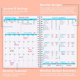 Budget Planner - Monthly Finance Organizer with Expense Tracker Notebook to Manage Your Money Effectively, Undated Finance Planner/Account Book, Start Anytime, 1 Year Use, A5, Twig