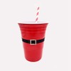 Healeved 12PCS Christmas Cups Christmas Plastic Cups with Straws Christmas