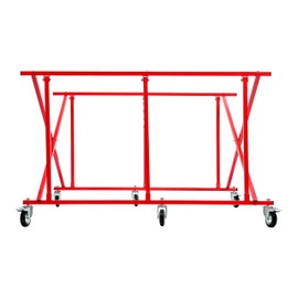 KUAFU Folding Truck Bed Cart Dolly Universal Pick Up Large Auto Parts Transporter w/6 Wheels Durable Steel 800lbs Weight Capacity