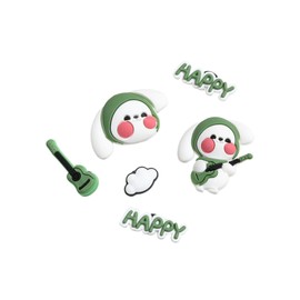 Shoe Charms, Shoe Decoration Accessories, Shoe Pins for Girls Teens Boys Adults Gifts Party Favors.（Guitar Dog,6 PCS）