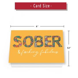 Funny Sobriety Card for Women Men, Rude Sober Anniversary Cards Gifts for Him Her，Happy Soberversary and Recovery Card for Boyfriend Girlfriend, An Unique Way Congratulations