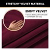 PrinceDeco Thick Velvet Stretch Armrest Covers for Chairs and Sofas