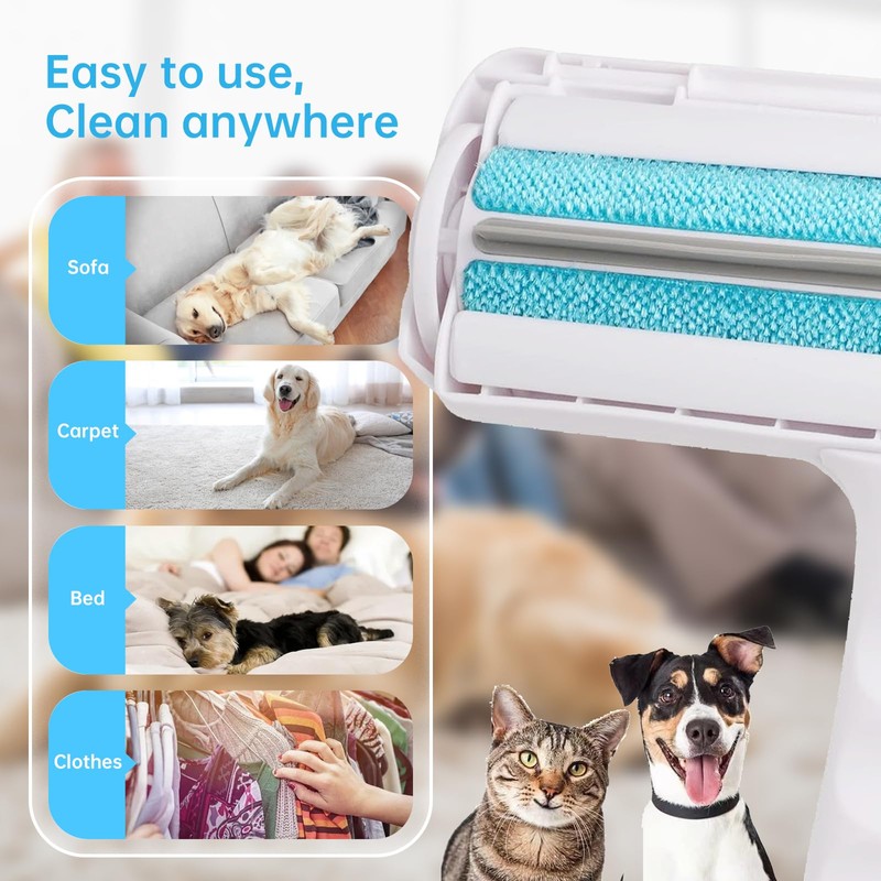 AlisaSun Tierhaarentferner, Bürste zum Entfernen von Tierhaaren für Hunde und