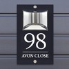 Custom Signs Solar Illuminated Modern Anthracite House Number Sign 24cm