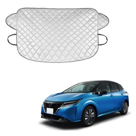 Nissan Notebook e-power E13 3rd Generation Car Windshield Cover R2.12~/Nissan AURA FE13 Series R3.8~/Nissan Leaf ZE1 Freeze-Prevention, 4 Layer Construction, Ultra Thick, Blackout Insulation, Blocks