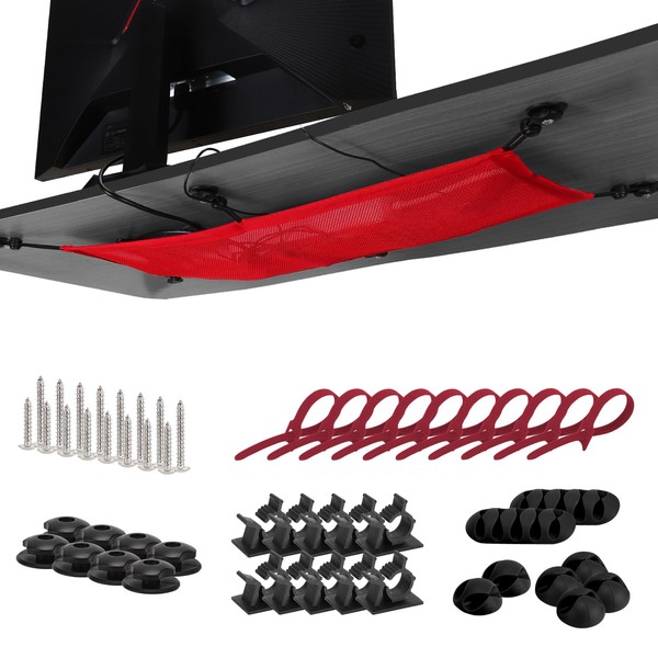 WurdeWindig Cable Net 95 x 24 cm Red Large Format