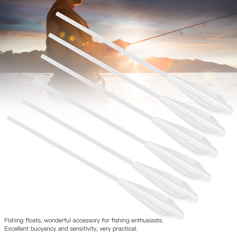 6Pcs Acrylic Large Sinking Floats Fishing Accessory Ecofriendly Transparent White(20g