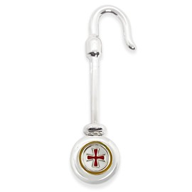 The Masonic Collection - Knight Templar KT Napkin Holder/Hook - Gold Plated - Made with Steel - A Useful Masonic Gift Accessory for Freemasons