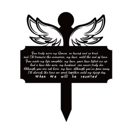 beinkmake Angel Memorial Stakes Plaque Grave Cemetery Decorations Lover Remembrance Grave Stake Acrylic Garden Stake for Outdoors Yard Sympathy Grave Markers