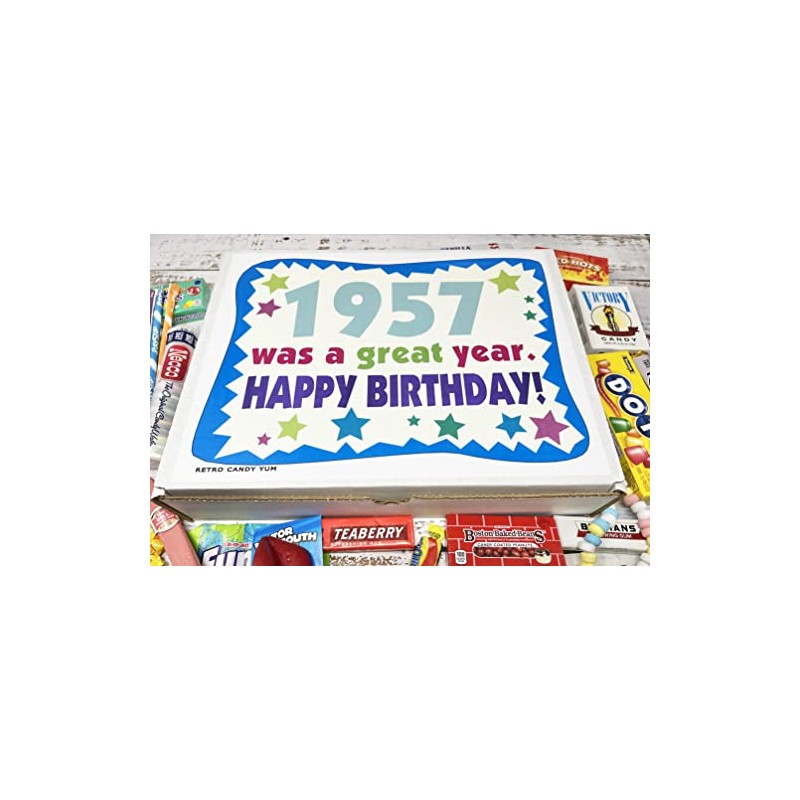 RETRO CANDY YUM ~ 1957 69th Birthday Gift Box of