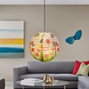Paper Lampshade Hanging Light Shade 30cm, Oriental Ribbed Japanese Ceiling