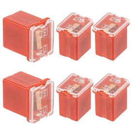 ALLECIN 50A Square Auto Fuses 50 AMP Low Profile Box Shaped Automotive Fuse for SUVs Cars Trucks Boats (Pack of 6 Pcs)