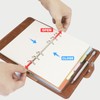 Simpolor Leather A6 Ring Binder Notebook, 6 Rings with Refill