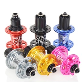 BestPartsCom KOOZER XM490 32 Hole Hub Full Aluminum Ultralight MTB Mountain Bike Disc Brake Hub Through axle Front Hub 15x100mm Black for Shimano 8-11speed & SRAM 8-10speed