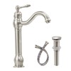 BATHLAVISH Brushed Nickel Vessel Sink Faucet 360° Swivel for Bathroom