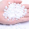 Dowarm 1000 Pieces Round Flatback Half Pearls, 4mm 6mm 8mm