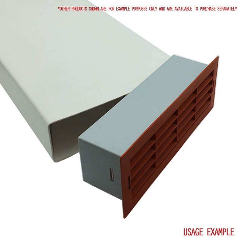 Kair 204mm x 60mm Airbrick with Surround - Terracotta