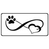 Infinity Paw Print Photo License Plate