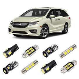 BRISHINE White LED Interior Lights Kit for Honda Odyssey 2018 2019 2020 2021 2022 Super Bright 6000K LED Interior Light Bulbs Package + Install Tool