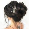 Unicra - Peine para novia con cristales brillantes para novia,
